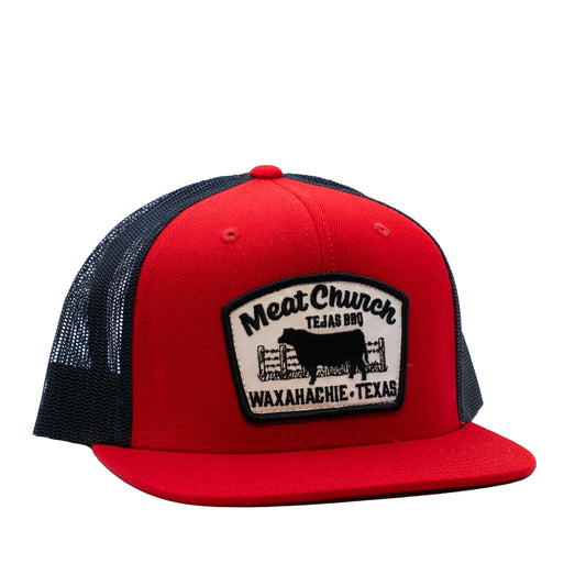 tejas-bbq-patch-hat-red-black-g7 RedMCwCowFlatBill.jpg